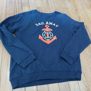 Janie and Jack 12y boy navy nautical anchor sweatshirt - Picture 1 of 2