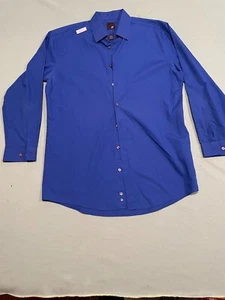 J. Ferrar Shirt Adult Small Slim Fit Blue Long Sleeve Casual Dress Mens - Bild 1 von 6