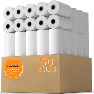 2 1/4'' X 50' Thermal Receipt Paper 50 Rolls, 2.25X50Ft Receipt Roll Cash Regist - Picture 1 of 12