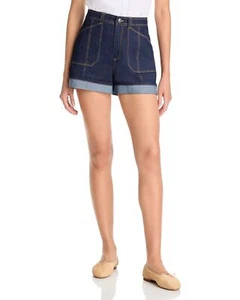 Women Cinq A Sept Slim Fit Denim A-line Shorts - Picture 1 of 5