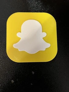 Snapchat App Stil 3D-gedrucktes Logo Schild - Bild 1 von 6