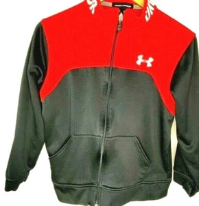 Under Armour Loose Youth Red and Black Full Zip Activewear Jacket.  Size Youth L - Picture 1 of 5