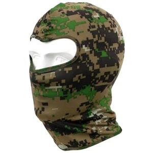 Digital Army Green Black Camo Camouflage Balaclava Face Mask Hood Biker Hunting - Picture 1 of 4