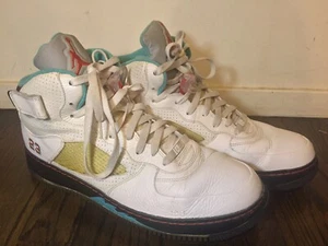 Nike Air Jordan 5 Air Force 1 Fusion 407334-101 Miami Dolphins Size 13 BEAUTIFUL - Picture 1 of 6