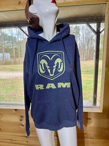 Men's Size Large RAM Trucks Hoodie, Blue/Grey, New Without Tags! - Picture 1 of 4