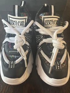 VERSACE JEANS COUTURE Sneakers Woman Regalia Baroque print w/ Box Women Size 6 - Picture 1 of 10