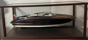 SAILINGSTORY Wooden Speedboat Model Riva Aquarama Runabout Model Boat Yacht - Picture 1 of 15