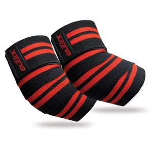 Elbow Wraps for Weightlifting (1 Pair) - 40" Elbow Compression Strap & Joint ... - Picture 1 of 7