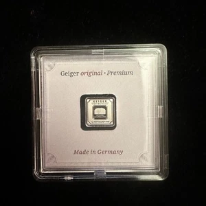 Geiger Edelmetalle Original 1 Gram Silver Square - In Capsule Assay 1g Premium - Picture 1 of 6