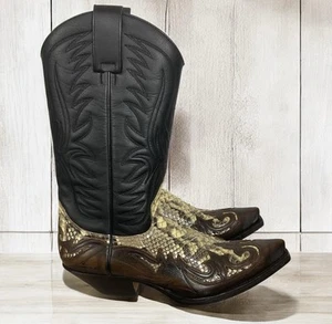 SENDRA DENVER EARTH PYTHON COWBOY BOOT SIZE 42 - Picture 1 of 8