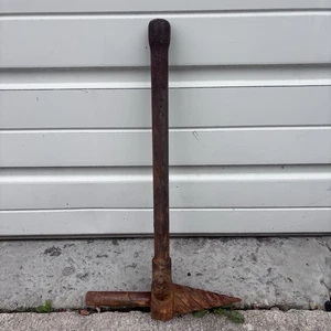 Vintage REED MFG Erie, PA Spiral Ratcheting Pipe Reamer Head & Handle - Rusty 1 - Picture 1 of 7