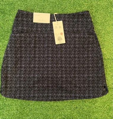 Lady Hagen Women's 17" Boucle Skort M Marlin Dark Navy Houndstooth NEW MSRP$70 - Image 1 of 4