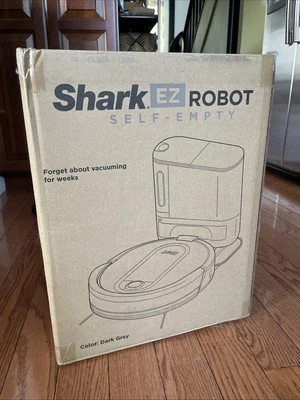 NEW IN BOX Shark AV911S EZ Robot Vacuum Cleaner w/ Self-Empty Base Dark Grey - Image 1 of 3