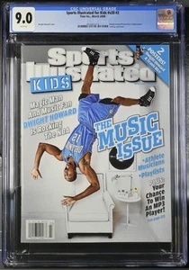 DWIGHT HOWARD RARE COVER 2008 SPORTS ILLUSTRATED FOR KIDS MAGIC CARDS CGC 9.0 - Picture 1 of 2
