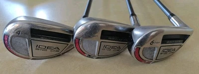 Juego híbrido Adams Idea A12 OS 4/5/6 Aldila 55g Lite flex Foto 1 de 4