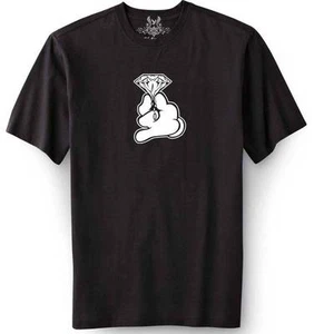 New Men's Printed DIAMOND GLOVE Funny MMA HIP HOP Hipster Graphic T-shirt Tee - Picture 1 of 10
