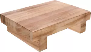 Wood Footstool Bathroom Wood Stool Elderly Footrest Stool Portable One Step Stoo - Picture 1 of 12