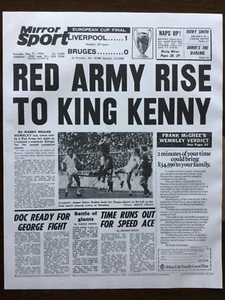 POSTER/NEWSPAPER PAGE MIRROR MAY 1978 LIVERPOOL WIN EUROPEAN CUP AT WEMBLEY - Picture 1 of 22
