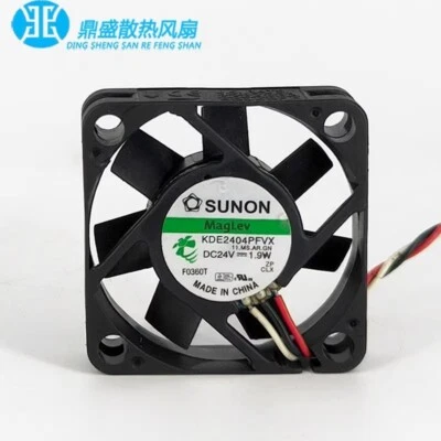 SUNON KDE2404PFVX 4010 DC24V 1.9W 4CM 3-Wire Silent Inverter Cooling Fan - Image 1 of 4