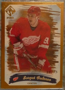 Sergei Fedorov 2000-01 Pacific Private Stock Gold #35  28/75 Detroit Red Wings