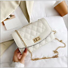 Shoulder Bags Argyle Embroidery Thread Chain Bag Ing Shopping(White ) IDM
