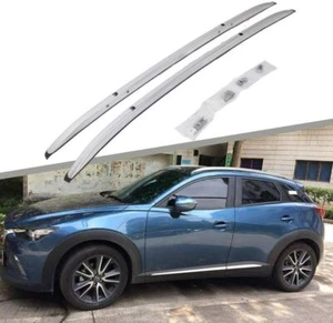 2Pcs Fits for Mazda CX-3 CX3 2016-2022 Aluminum Roof Rail Racks Side Rail Bars  - Picture 1 of 9
