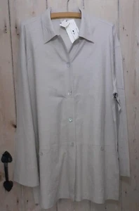 ADINI Large 46" Stretchy Linen Feature Shell Buttons Champagne Jacket £55 rrp - Picture 1 of 12