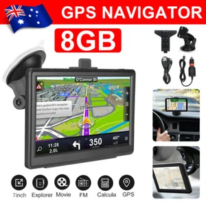 Car Truck GPS Navigation Navigator System Sat Nav Free AU Map 7" HD Touch Screen - Picture 1 of 12