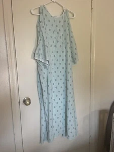 Vestido de hospicio a rayas verdes sin marca con estampado con lazos abiertos en la espalda adulto talla única - Imagen 1 de 2