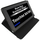 Tasche für Touchlet XA100 Book Style Schutz Hülle Tablet Case Schwarz
