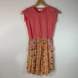 Matilda Jane 435 Candied Apple Dress Pink Yellow Orange Girls 8 - Picture 1 of 10