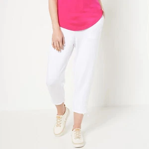 Pantalón cónico AnyBody Luxe Lounge con cordones talla PEQUEÑO BLANCO QVC A498737 - Imagen 1 de 1