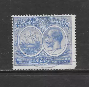 BERMUDA SCOTT 68 USED FINE - 1920 2.5p ULTRA ISSUE - SEAL & KING GEORGE V - Picture 1 of 2