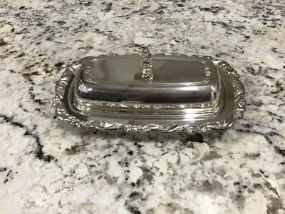 DE COLECCIÓN ONEIDA Plateros 3 Piezas Brillante Plato de Mantequilla Rollos Ornamentados Plato de Plata Foto 1 de 4