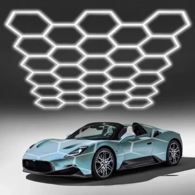 5-28 Hexagon LED Lampe Röhren Werkstatt Garage Decken Leuchte Waben Beleuchtung - Bild 1 von 4