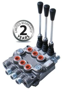 Bucher Valvola a leva idraulica 3/8" 45 l/min tre banchi doppia azione 3 posizioni s - Foto 1 di 1