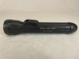 1970 Washoe County Sheriff Nevada Black Ribbed Flashlight Bright Star No. 1626 - Picture 1 of 6