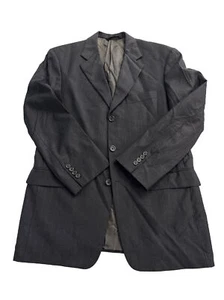 Burberry 39 Regular Mens 3-button blazer Gray with blue stripe Excellent wool 39 - Picture 1 of 15