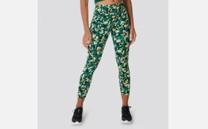 Sweaty Betty POWER 7/8 Geo Green Multi Leggings Sz XS 0 2 - Picture 1 of 6