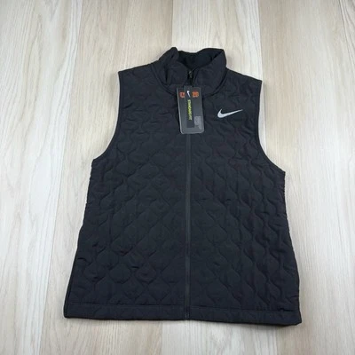 Nike Aerolayer Womens Running Gilet Vest Size XS Black Padded Pockets NEW - Image 1 of 4