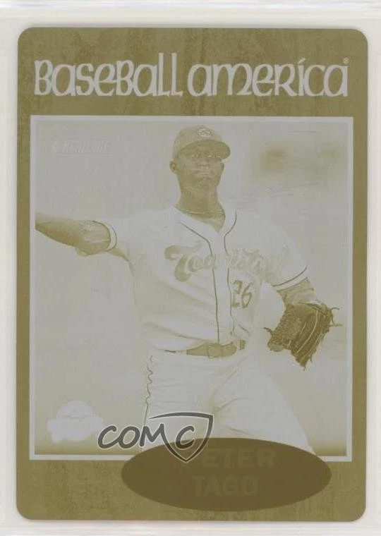 2011 Heritage Minor League Edition Printing Plate Yellow 1/1 Peter Tago #250 0lm - Image 1 of 3