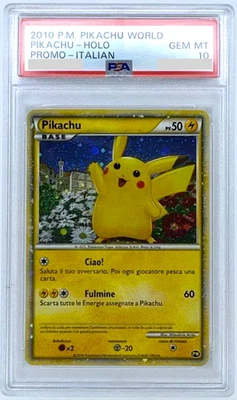PSA 10 Pikachu World Collection Italian Holo Promo Pokemon Card 2010 - Image 1 of 2