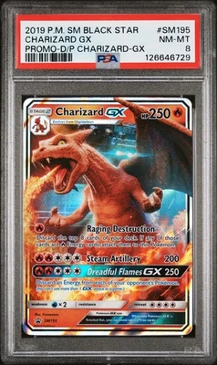 PSA 8 Charizard GX SM195 Sun & Moon | NM-NEAR MINT - Image 1 of 2