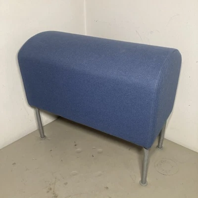 IKEA Pastill Wool Bench Stool Vintage 1999 Rare Postmodern - Blue 24" - Image 1 of 4