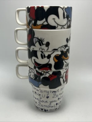 4 tazas de torre de Disney de Francfranc Mickey Minnie Mouse Foto 1 de 4