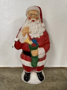 Vintage Empire 40" Weihnachtsmann hält einen Strumpf Blasform beleuchtet Garten Dekor (funktioniert) - Bild 1 von 8