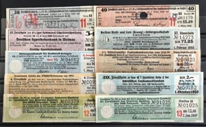 #C02 Kupon-Posten : 10 verschiedene deutsche Zinsscheine / Dividendenscheine - Bild 1 von 1