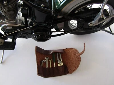 Franklin Mint 1/10 Harley Motorcycle Leather Tool Roll Pouch Bag W/Tools Danbury - Image 1 of 4