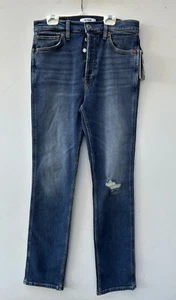 Re/Done 80s Slim Straight Jeans NWT 28 Dark Wash Blue Denim NEW - Picture 1 of 6