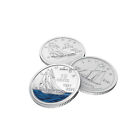 2021 Canada10 cent 3 collection de pièces 100e anniversaire de BLUENOSE brillant UNC